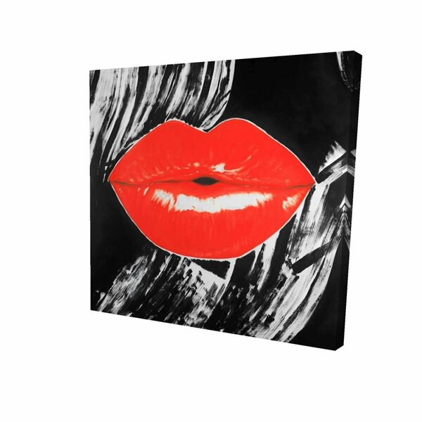 Fondo 16 x 16 in. Pouty Glossy Lips-Print on Canvas FO2791323